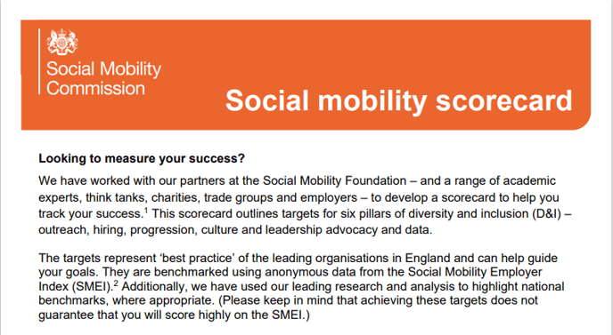Social Mobility Scorecard cover